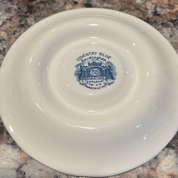 Vintage Coventry Blue Kensington Staffordshire Ironstone Teacup and Saucer - Picture 4 of 5